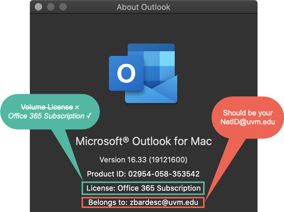 why does my pc think my outlook is for a mac